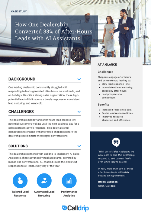Calldrip Case Study  AI Sales Assistant - Smaller